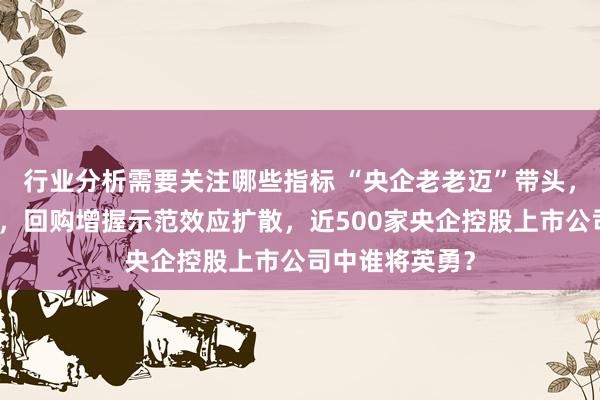 行业分析需要关注哪些指标 “央企老老迈”带头，中国能建跟进，回购增握示范效应扩散，近500家央企控股上市公司中谁将英勇？