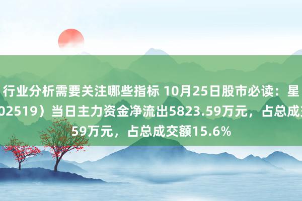 行业分析需要关注哪些指标 10月25日股市必读：星河电子（002519）当日主力资金净流出5823.59万元，占总成交额15.6%