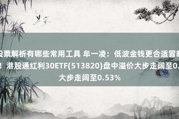 股票解析有哪些常用工具 牟一凌：低波金钱更合适冒昧当下！港股通红利30ETF(513820)盘中溢价大步走阔至0.53%