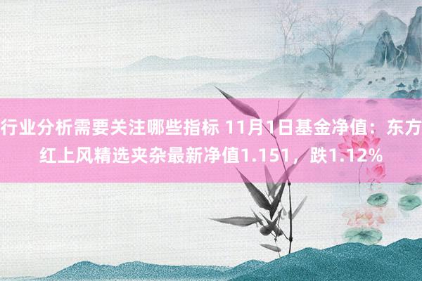 行业分析需要关注哪些指标 11月1日基金净值：东方红上风精选夹杂最新净值1.151，跌1.12%