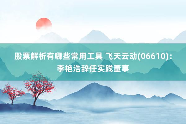 股票解析有哪些常用工具 飞天云动(06610)：李艳浩辞任实践董事