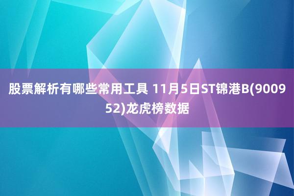 股票解析有哪些常用工具 11月5日ST锦港B(900952)龙虎榜数据