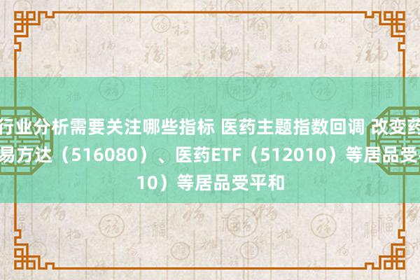 行业分析需要关注哪些指标 医药主题指数回调 改变药ETF易方达（516080）、医药ETF（512010）等居品受平和