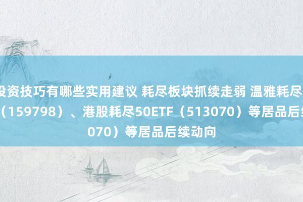 投资技巧有哪些实用建议 耗尽板块抓续走弱 温雅耗尽50ETF（159798）、港股耗尽50ETF（513070）等居品后续动向