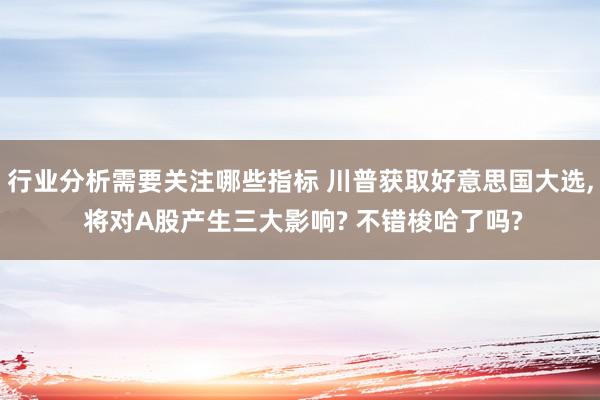 行业分析需要关注哪些指标 川普获取好意思国大选, 将对A股产生三大影响? 不错梭哈了吗?