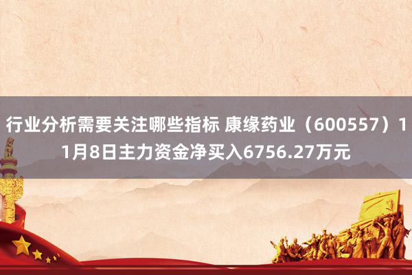 行业分析需要关注哪些指标 康缘药业（600557）11月8日主力资金净买入6756.27万元