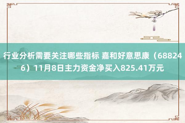 行业分析需要关注哪些指标 嘉和好意思康（688246）11月8日主力资金净买入825.41万元