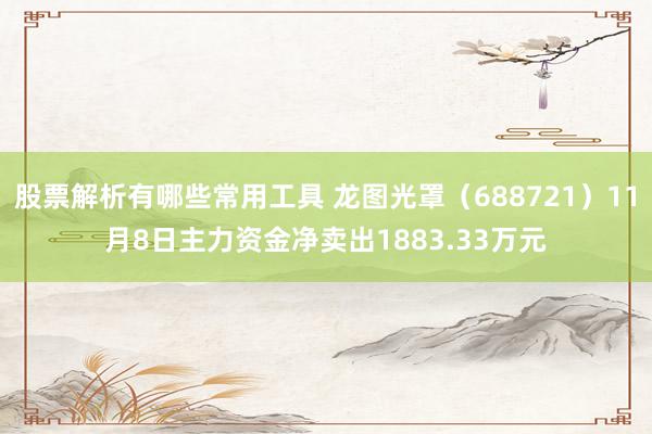 股票解析有哪些常用工具 龙图光罩（688721）11月8日主力资金净卖出1883.33万元