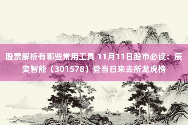 股票解析有哪些常用工具 11月11日股市必读：辰奕智能（301578）登当日来去所龙虎榜