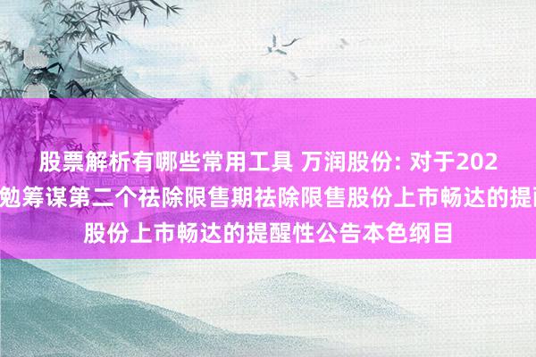 股票解析有哪些常用工具 万润股份: 对于2021年限制性股票激勉筹谋第二个祛除限售期祛除限售股份上市畅达的提醒性公告本色纲目