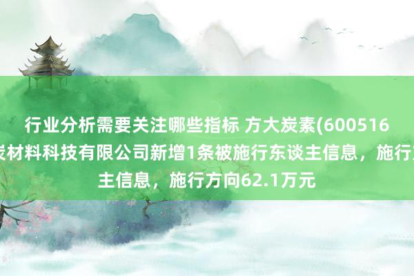 行业分析需要关注哪些指标 方大炭素(600516)参股的宝方炭材料科技有限公司新增1条被施行东谈主信息，施行方向62.1万元