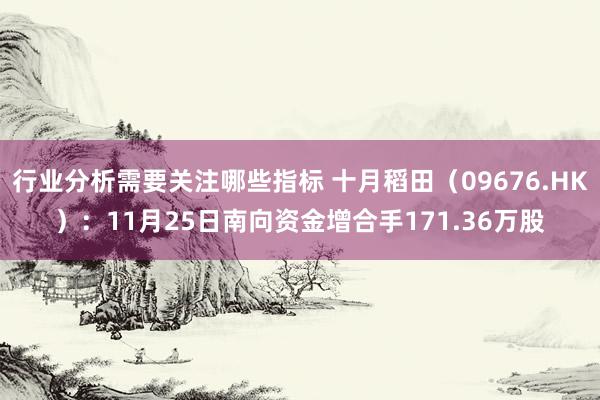 行业分析需要关注哪些指标 十月稻田（09676.HK）：11月25日南向资金增合手171.36万股