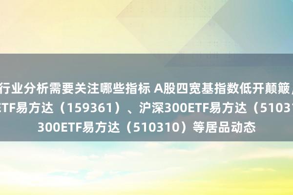 行业分析需要关注哪些指标 A股四宽基指数低开颠簸，关爱中证A500ETF易方达（159361）、沪深300ETF易方达（510310）等居品动态