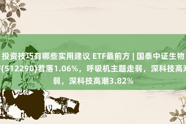 投资技巧有哪些实用建议 ETF最前方 | 国泰中证生物医药ETF(512290)着落1.06%，呼吸机主题走弱，深科技高潮3.82%