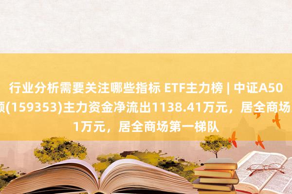 行业分析需要关注哪些指标 ETF主力榜 | 中证A500ETF景顺(159353)主力资金净流出1138.41万元，居全商场第一梯队