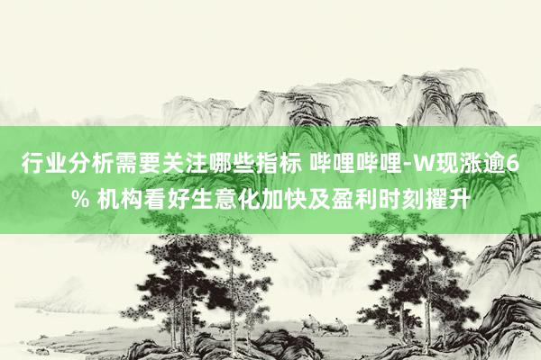 行业分析需要关注哪些指标 哔哩哔哩-W现涨逾6% 机构看好生意化加快及盈利时刻擢升