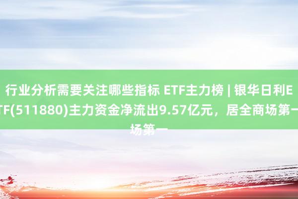 行业分析需要关注哪些指标 ETF主力榜 | 银华日利ETF(511880)主力资