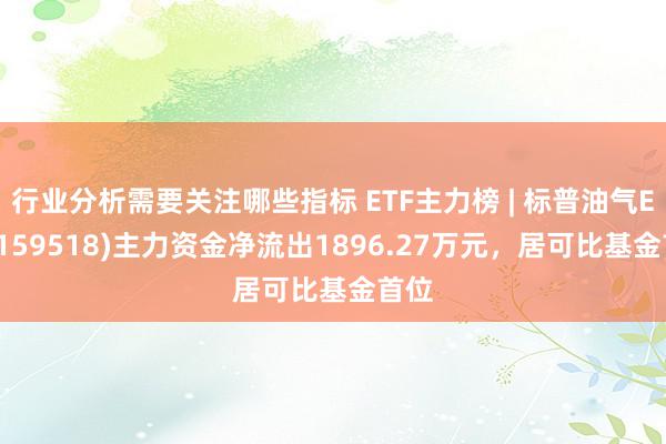 行业分析需要关注哪些指标 ETF主力榜 | 标普油气ETF(159518)主力资金净流出1896.27万元，居可比基金首位