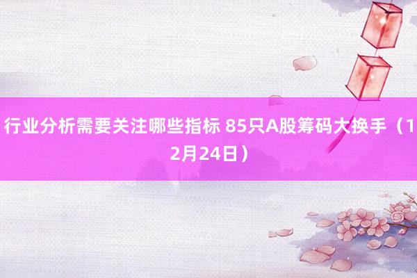 行业分析需要关注哪些指标 85只A股筹码大换手（12月24日）