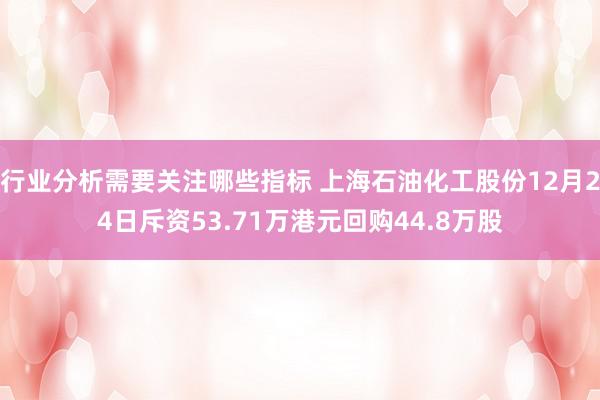 行业分析需要关注哪些指标 上海石油化工股份12月24日斥资53.71万港元回购44.8万股