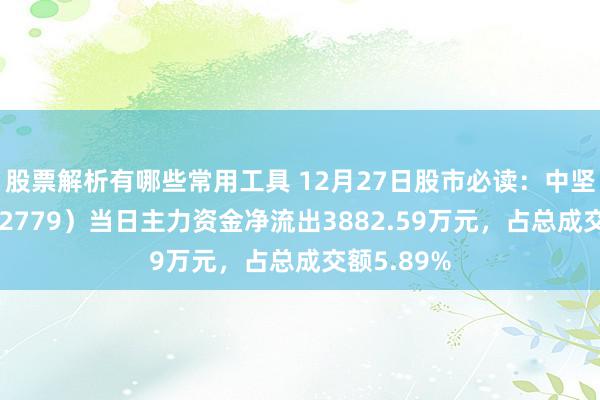 股票解析有哪些常用工具 12月27日股市必读：中坚科技（002779）当日主力资