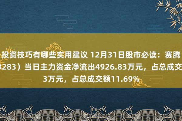 投资技巧有哪些实用建议 12月31日股市必读：赛腾股份（603283）当日主力资