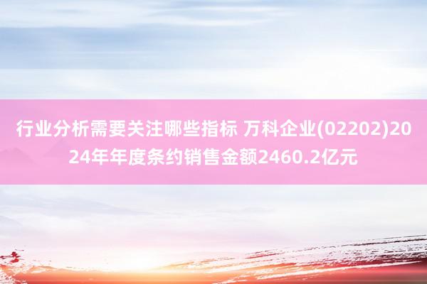 行业分析需要关注哪些指标 万科企业(02202)2024年年度条约销售金额246