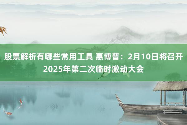 股票解析有哪些常用工具 惠博普：2月10日将召开2025年第二次临时激动大会