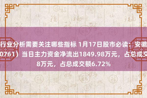 行业分析需要关注哪些指标 1月17日股市必读：安徽协力（600761）当日主力资