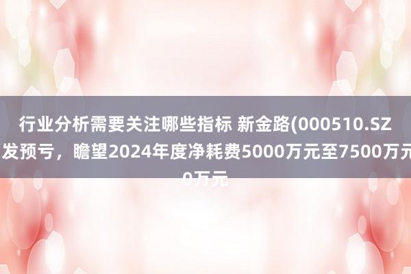 行业分析需要关注哪些指标 新金路(000510.SZ)发预亏，瞻望2024年度净