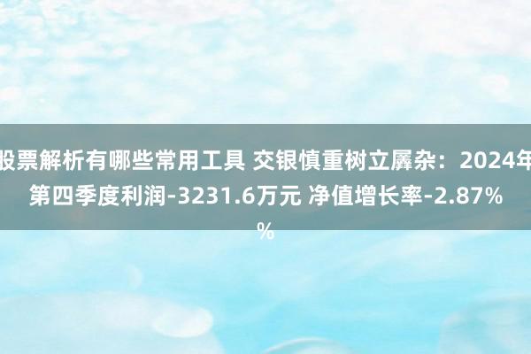 股票解析有哪些常用工具 交银慎重树立羼杂：2024年第四季度利润-3231.6万元 净值增长率-2.87%