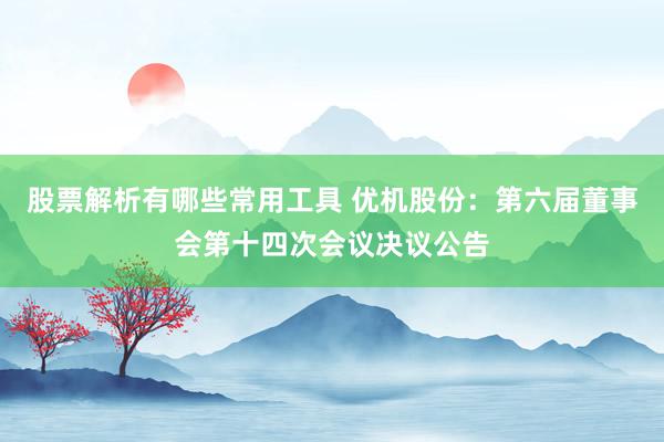 股票解析有哪些常用工具 优机股份：第六届董事会第十四次会议决议公告