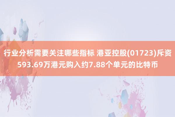 行业分析需要关注哪些指标 港亚控股(01723)斥资593.69万港元购入约7.88个单元的比特币