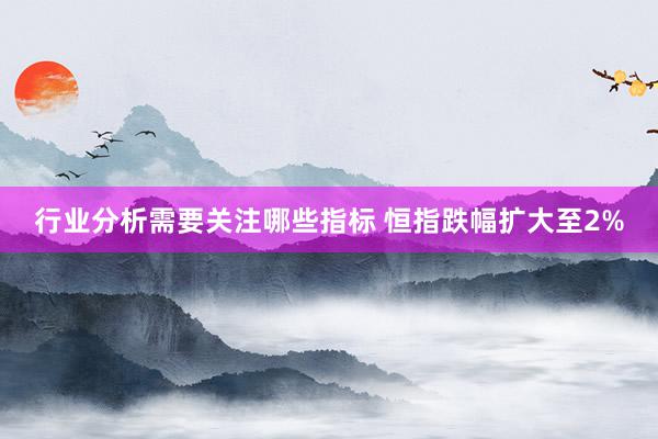 行业分析需要关注哪些指标 恒指跌幅扩大至2%