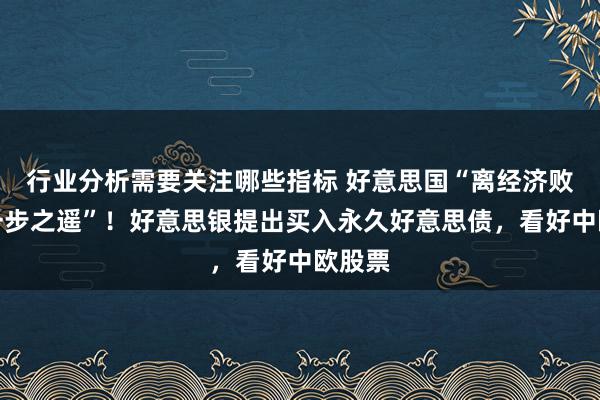 行业分析需要关注哪些指标 好意思国“离经济败落仅一步之遥”！好意思银提出买入永久