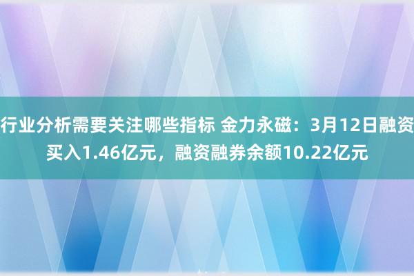 行业分析需要关注哪些指标 金力永磁：3月12日融资买入1.46亿元，融资融券余额