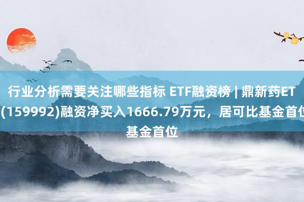 行业分析需要关注哪些指标 ETF融资榜 | 鼎新药ETF(159992)融资净买