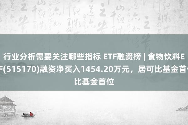 行业分析需要关注哪些指标 ETF融资榜 | 食物饮料ETF(515170)融资净